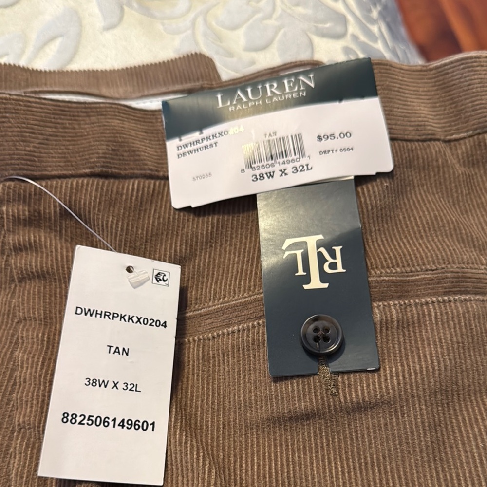 Lauren Ralph Lauren Tan Corduroy Pants